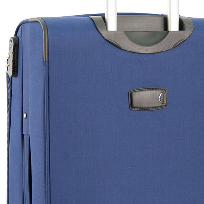 Carrollton Large Soft Shell Suitcase in Blue