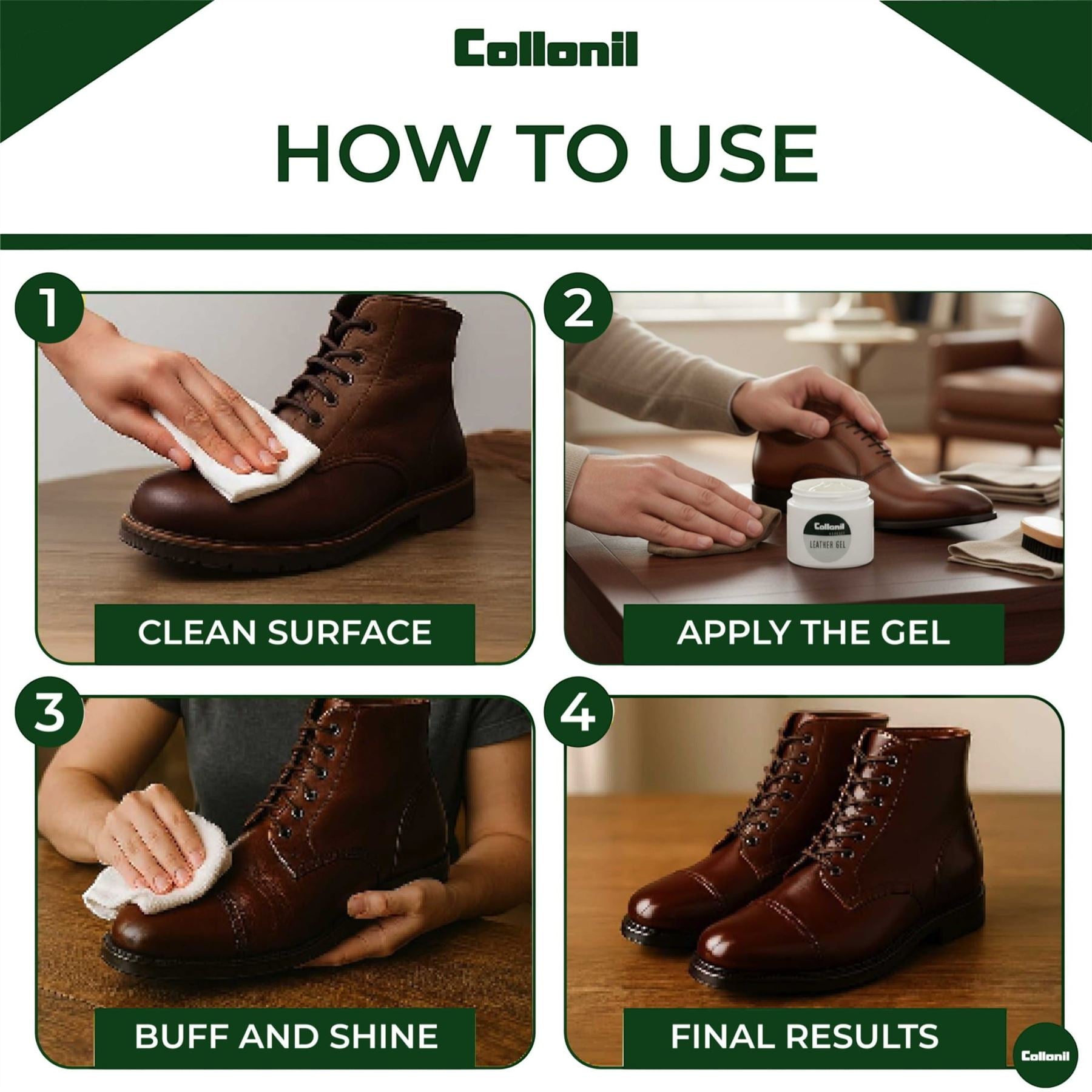 Collonil Leather Gel 60ml/230ml Waterproof, Dirt-Repellent &amp; Colour-Reviving Leather Care