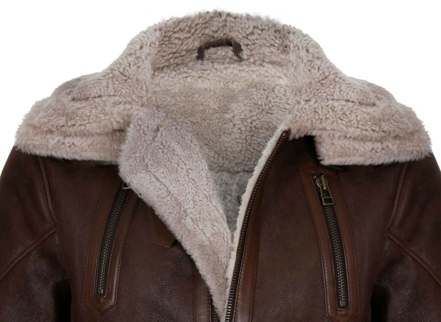 Mens 3/4 Length Sheepskin Leather Overcoat-Kendal