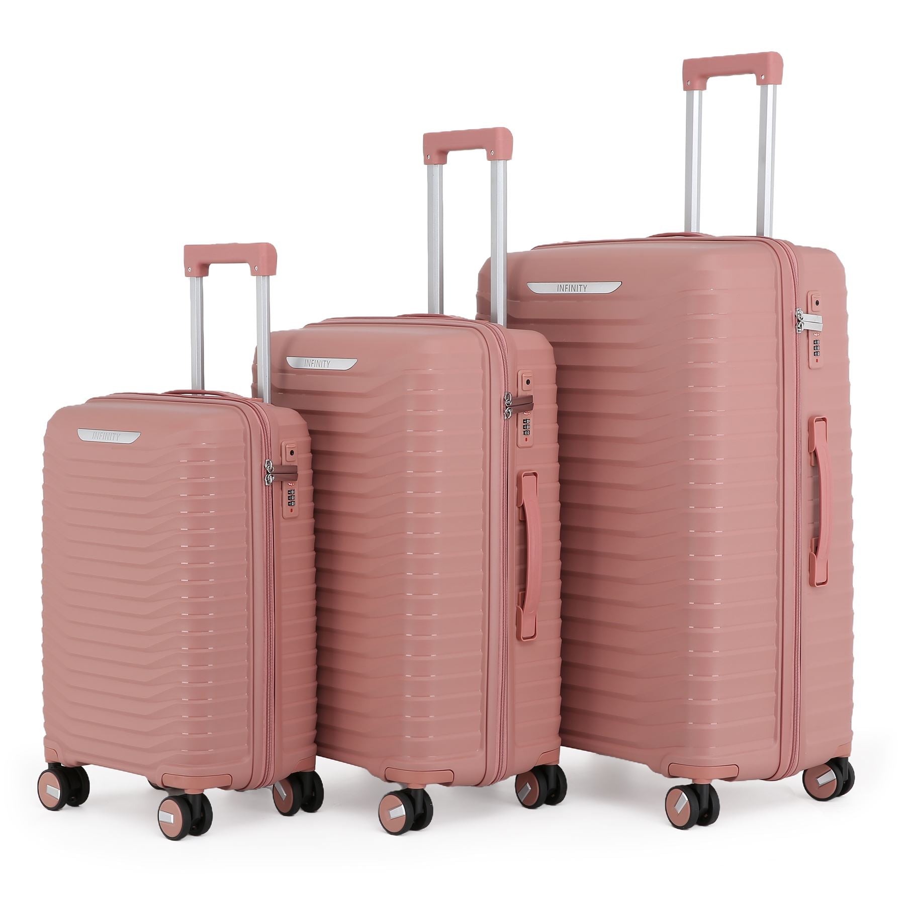 Burnaby Set of 3 Hard Shell Suitcase in Pink