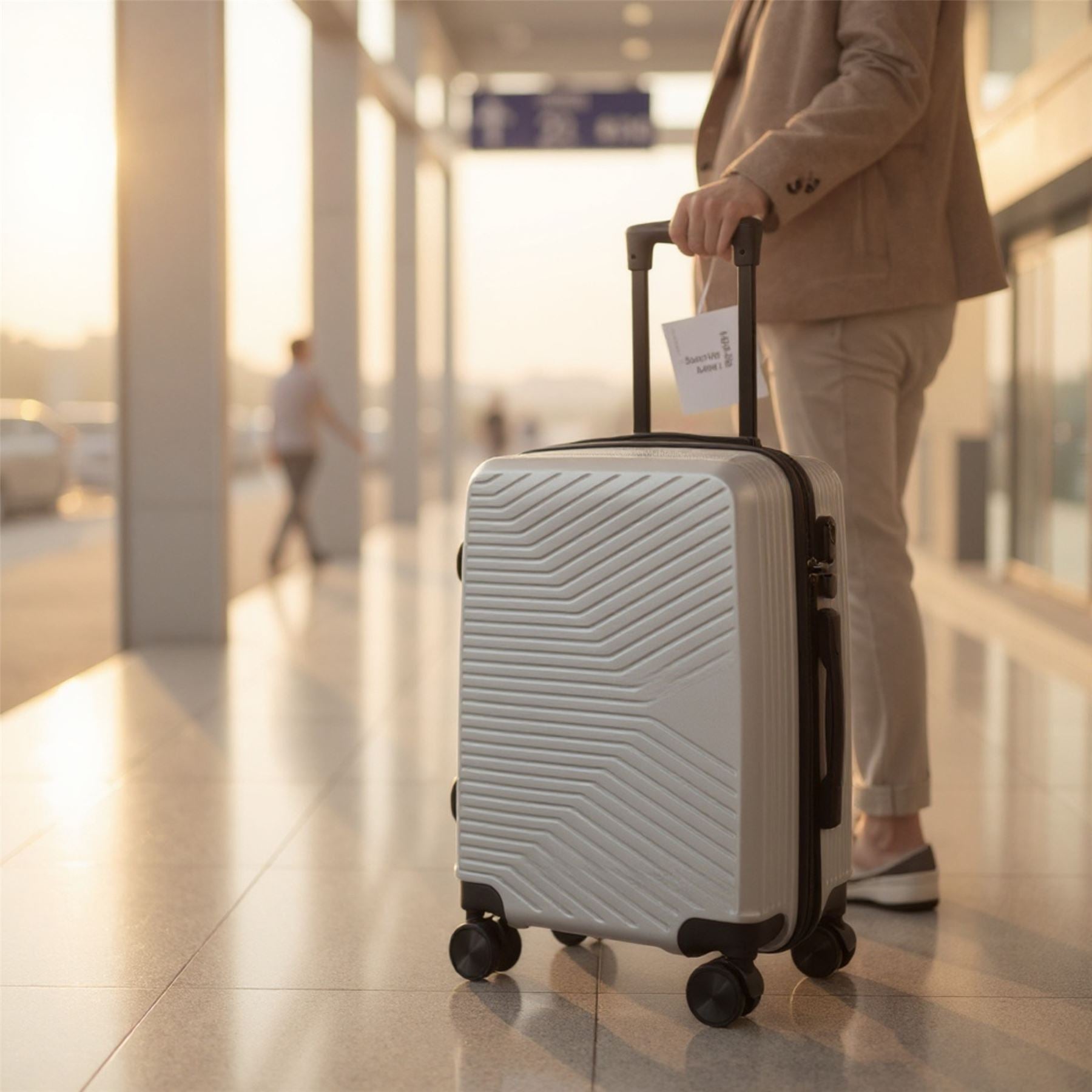 Junee Cabin Hard Shell Suitcase in Silver