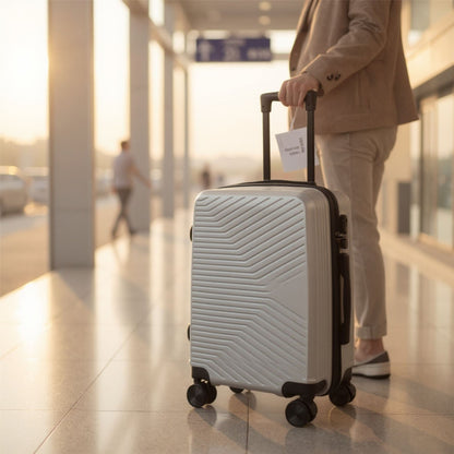 Junee Cabin Hard Shell Suitcase in Silver