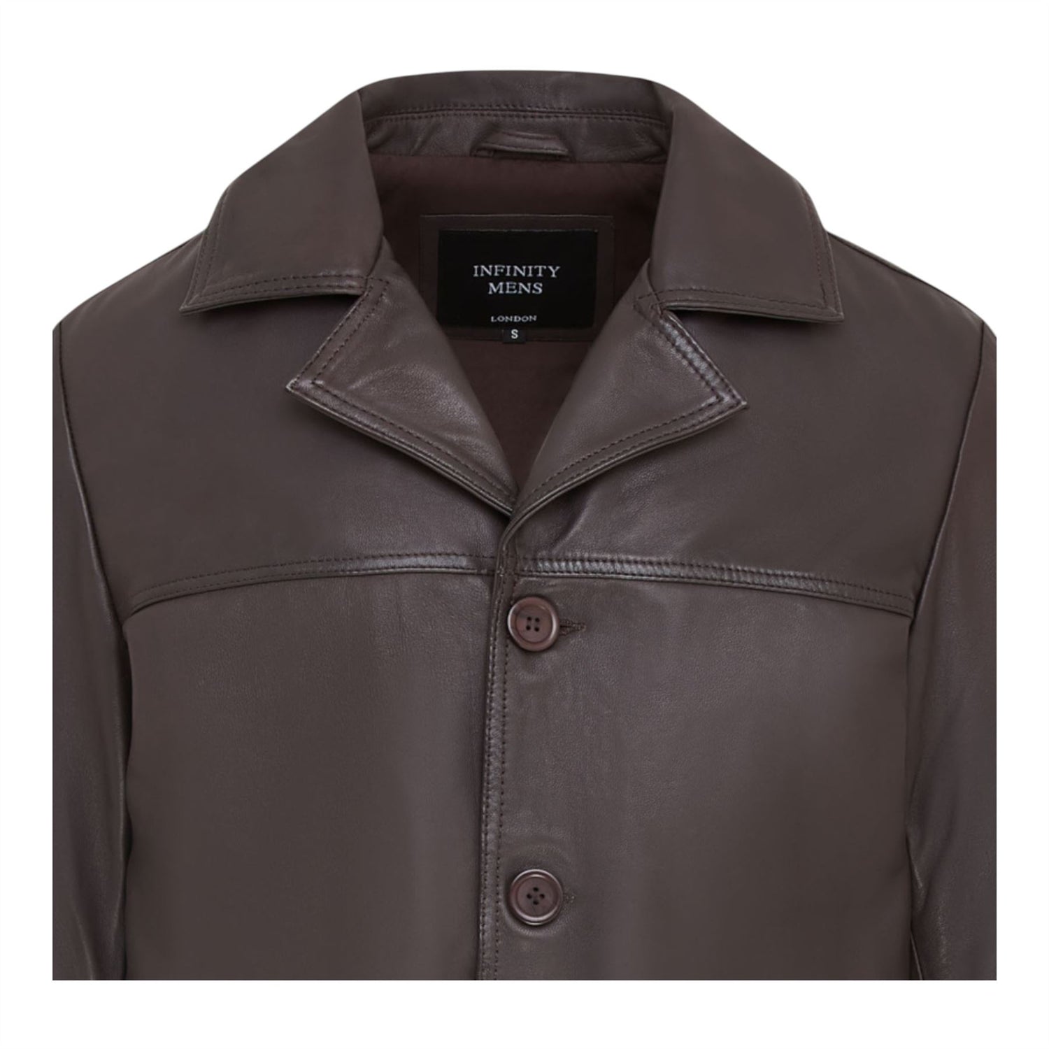 Men’s 4 Button Italian Leather Blazer Jacket - Loxton