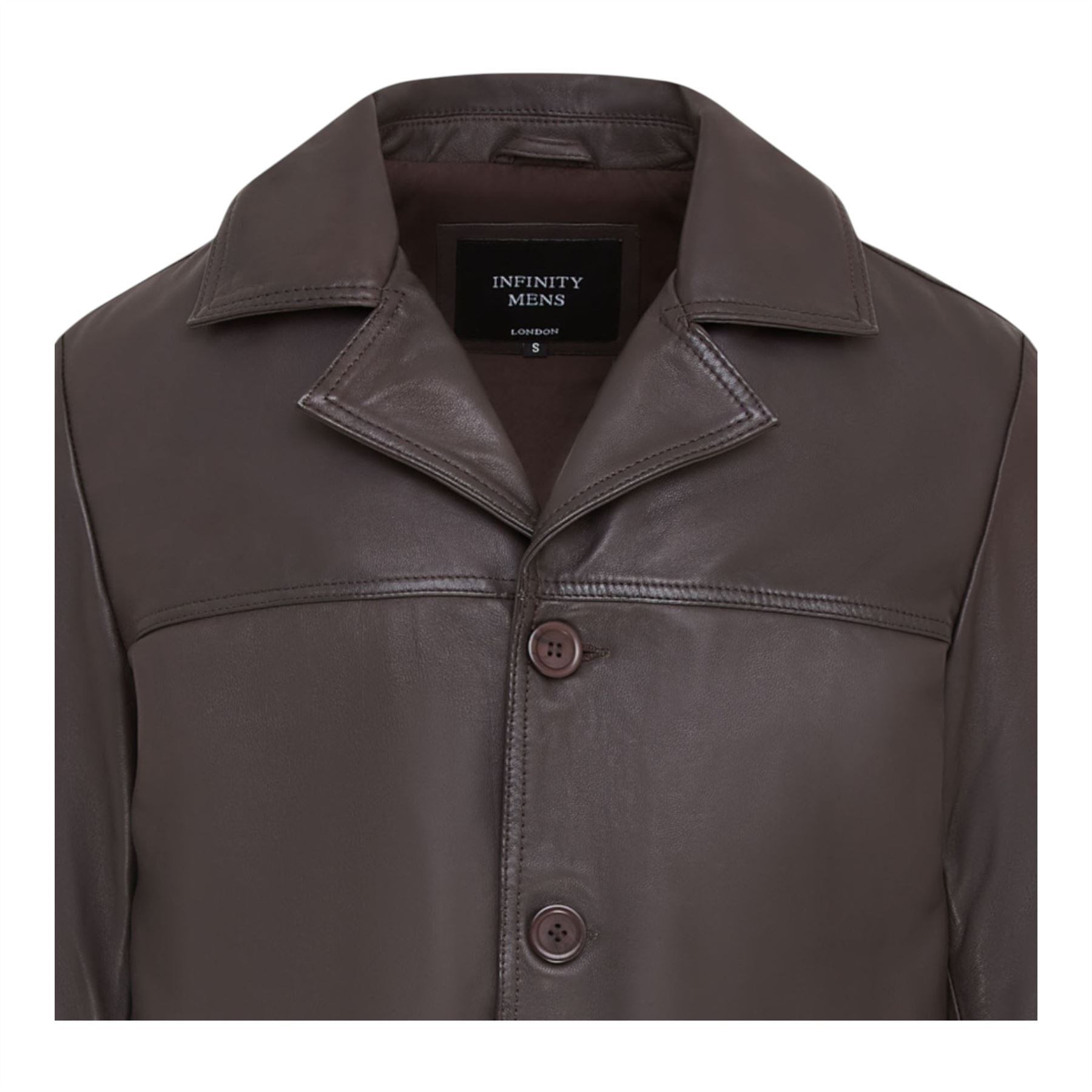 Men’s 4 Button Italian Leather Blazer Jacket - Loxton