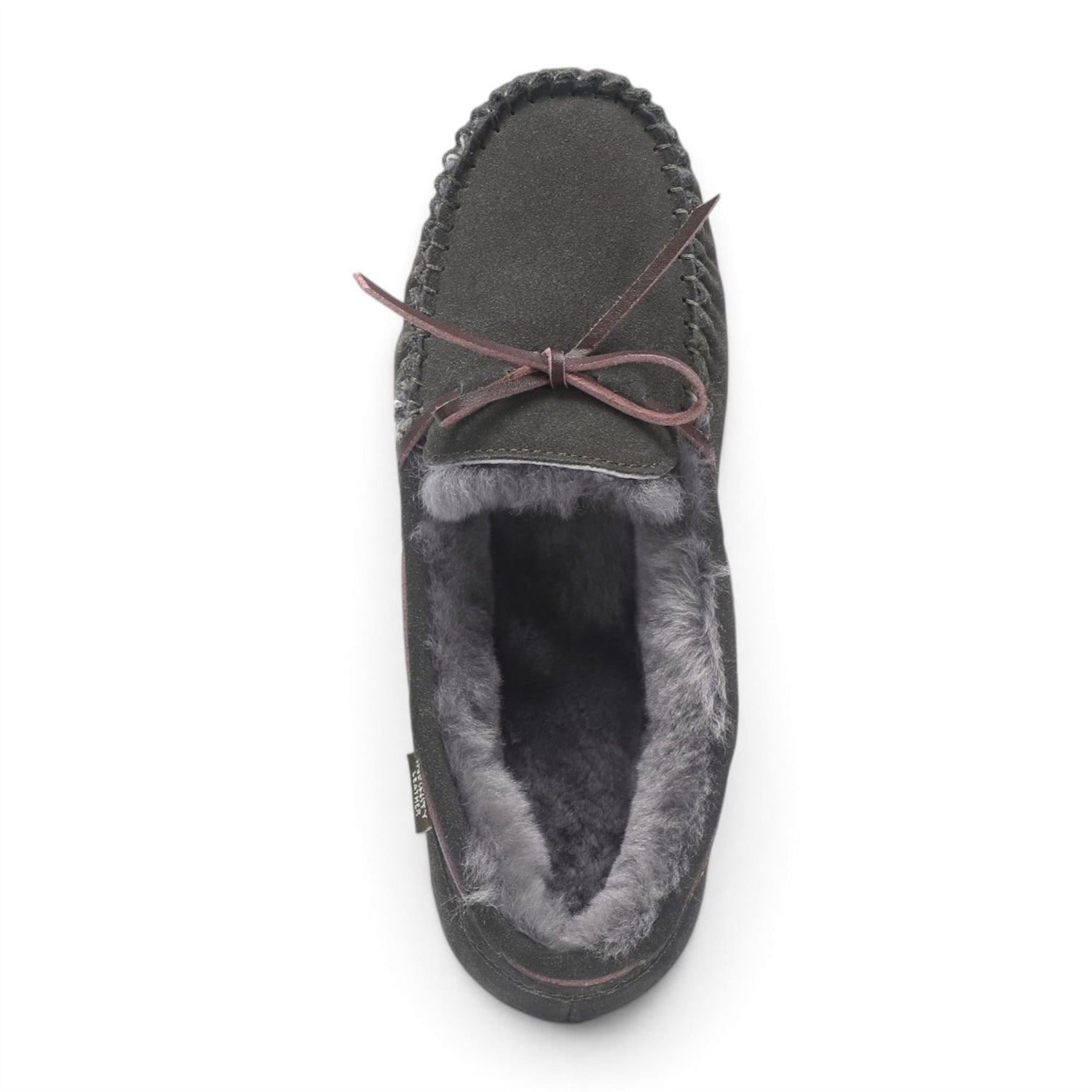 Men’s Olive Green Genuine Sheepskin Moccasin Winter Slippers - Flint