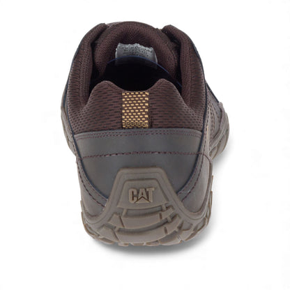 CAT Caterpillar Mens Brown Leather Hiking Boots Walking Trainers - Instruct