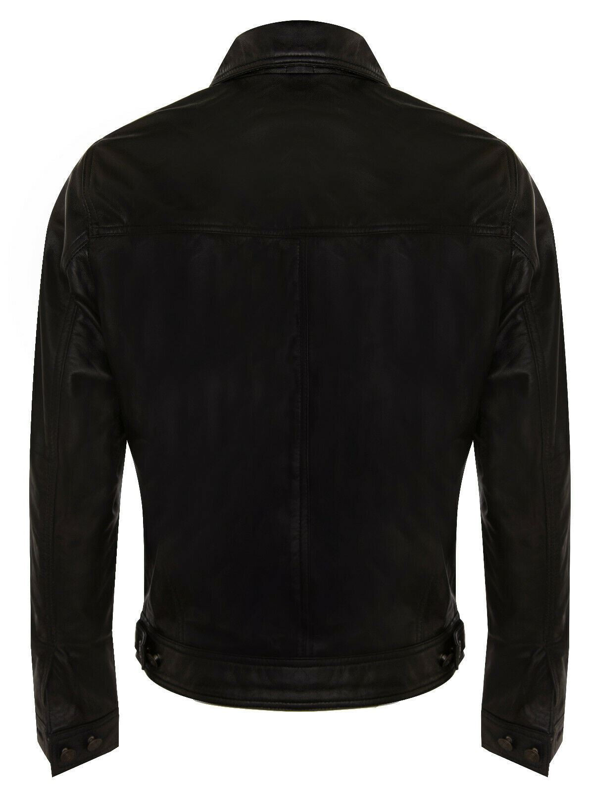 Mens Leather Trucker Jacket-Dartford