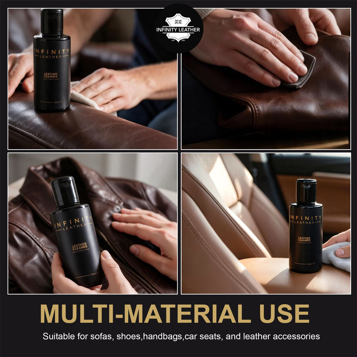 Smooth Leather Shoe, Bag &amp; Sofa Stain Remover Leather Cleaner