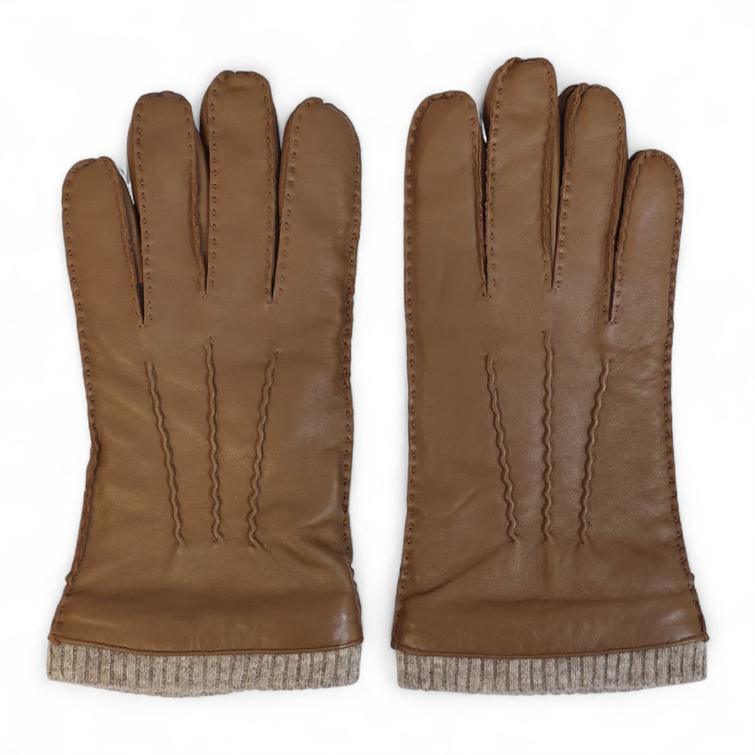 Men’s Italian Leather Warm Wool Lining Winter Gloves - M-LGV-405