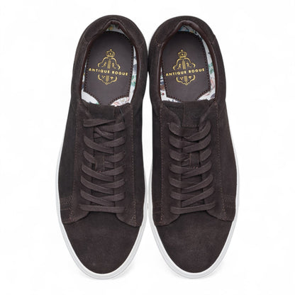 Antique Rogue Men’s Brown Suede Leather Trainer Sneaker Shoes - Gibbs