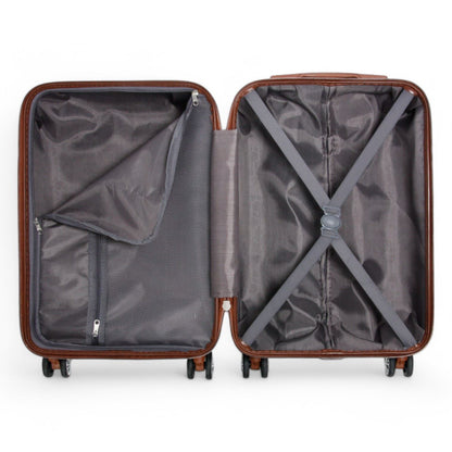 Armidale Cabin Hard Shell Suitcase in Coffee