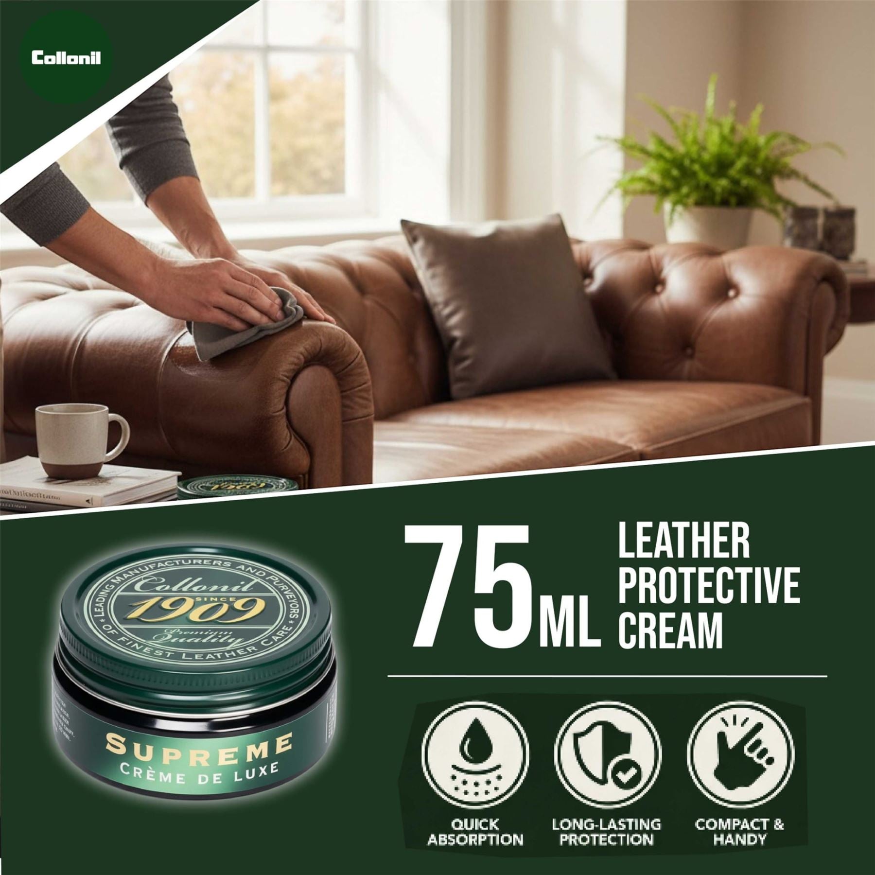 Collonil 1909 Supreme Crème de Luxe 100 ml Leather Conditioner Polish