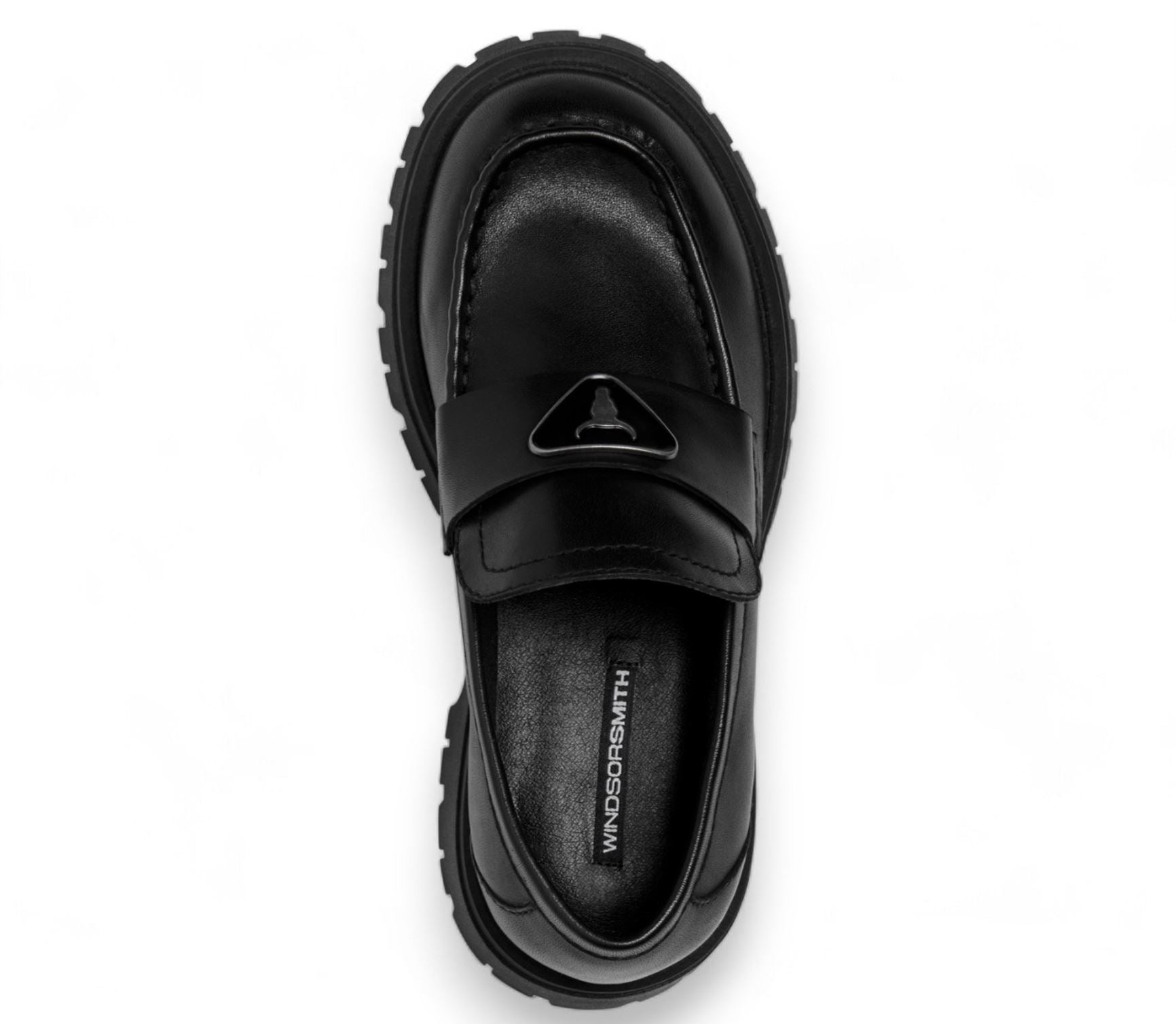 Windsorsmith Black Leather Chunky Loafers - Throne