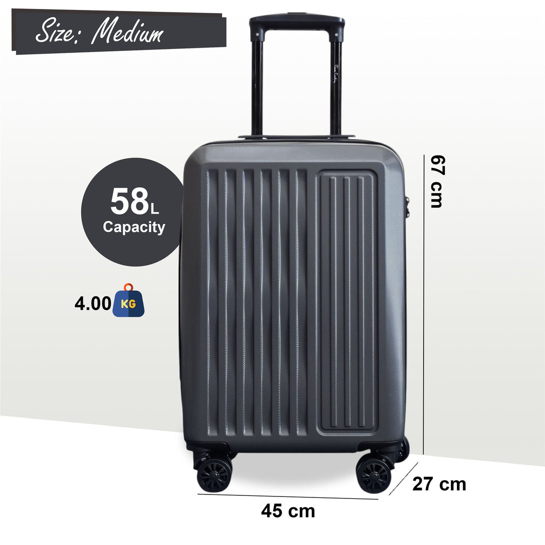 Croydon Medium Hard Shell Suitcase in Grey