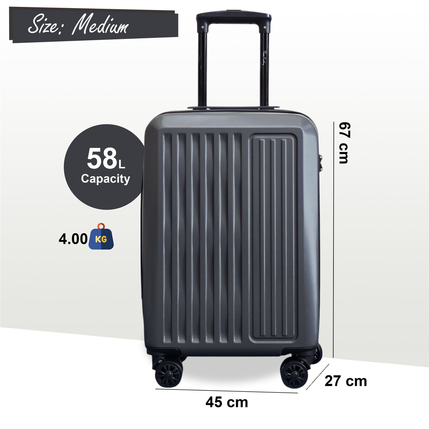 Croydon Medium Hard Shell Suitcase in Grey