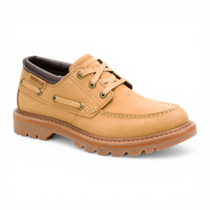 CAT (Caterpillar) Mens Honey Brown Leather Low-Cut Boots - Colorado Boat Lo
