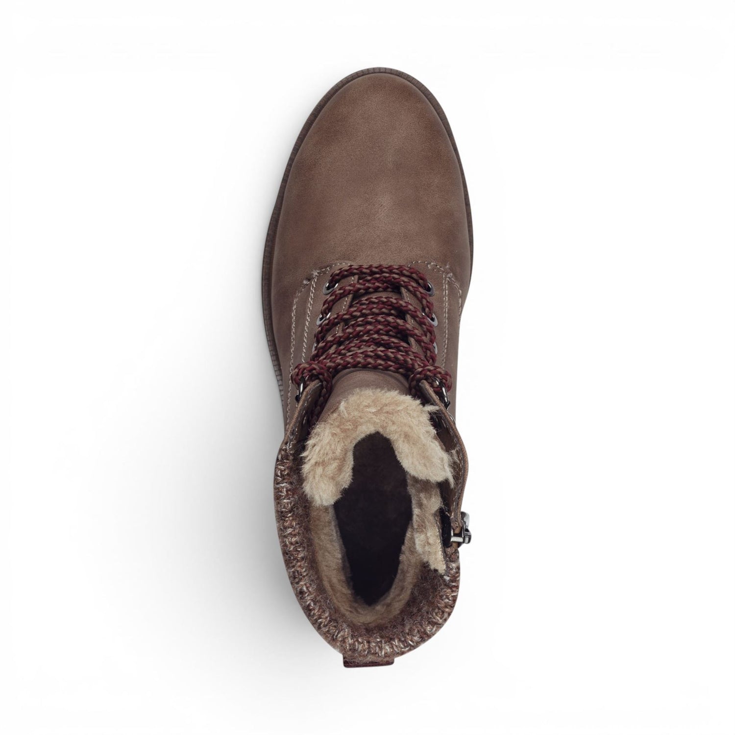 Tamaris Women’s Taupe Warm Lace-Up Winter Outdoor Ankle Boots - 26266-43