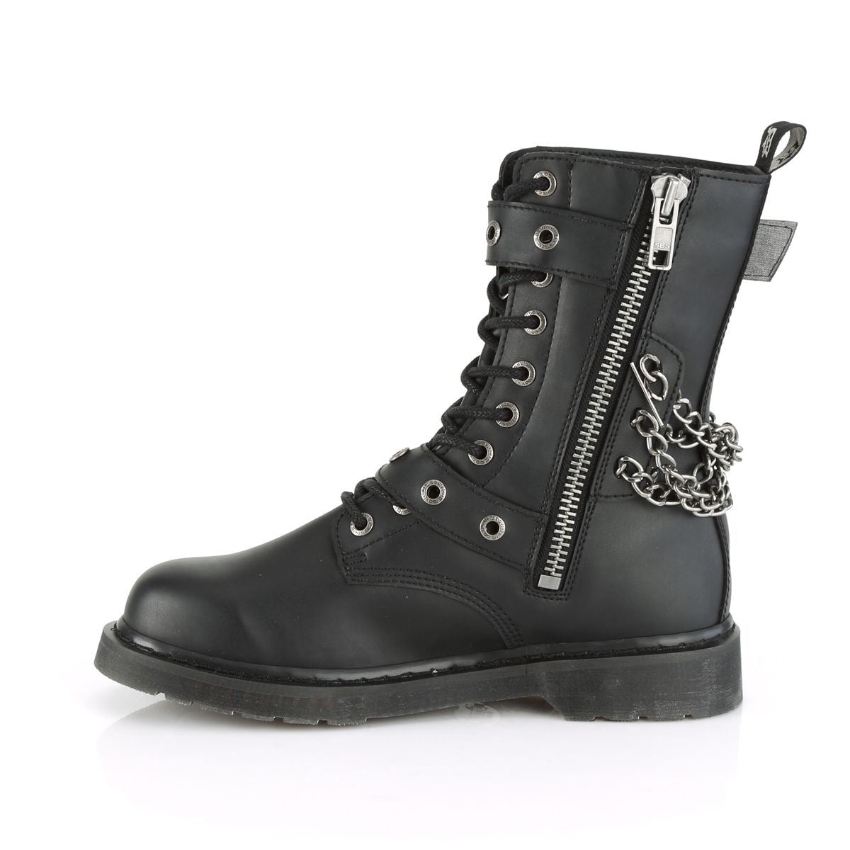 Demonia Bolt 250 Black Vegan Leather Mid-Calf Boots