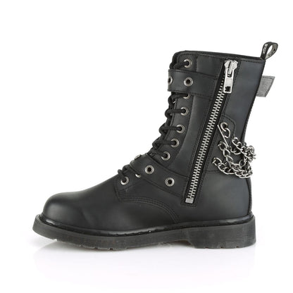 Demonia Bolt 250 Black Vegan Leather Mid-Calf Boots