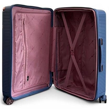 Cowra Medium Hard Shell Suitcase in Navy Blue