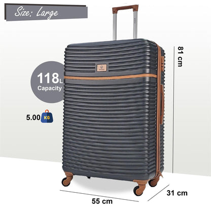 Bridgeport Large Hard Shell Suitcase in Grey