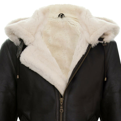 Mens B3 Hooded Sheepskin Flying Jacket-Harwich