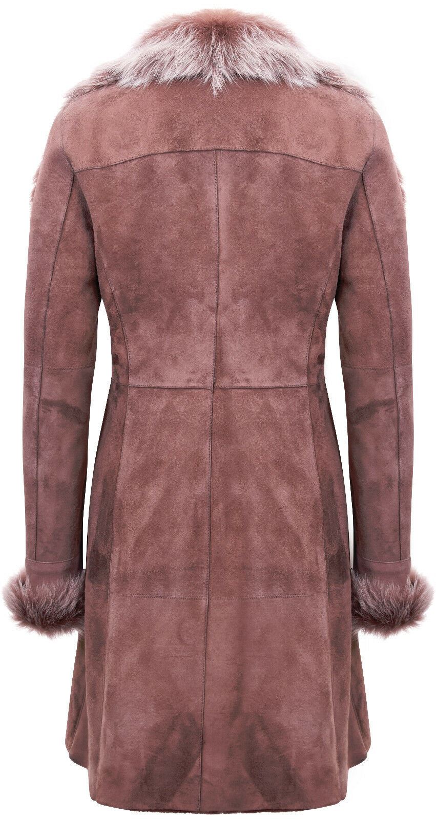 Womens Suede Merino Shearling Toscana Coat -Rochford