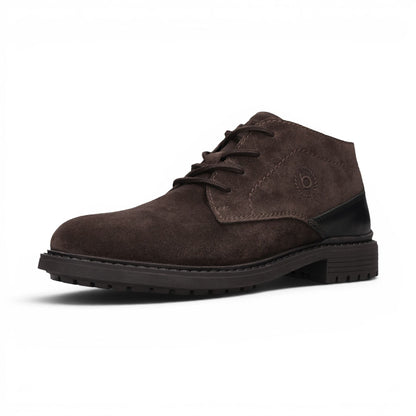 Bugatti Mens Dark Brown Suede Leather Lace-up Desert Ankle Boots - Lota