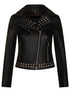 Womens Stud Goth Biker Leather Jacket-St. Albans - Upperclass Fashions 