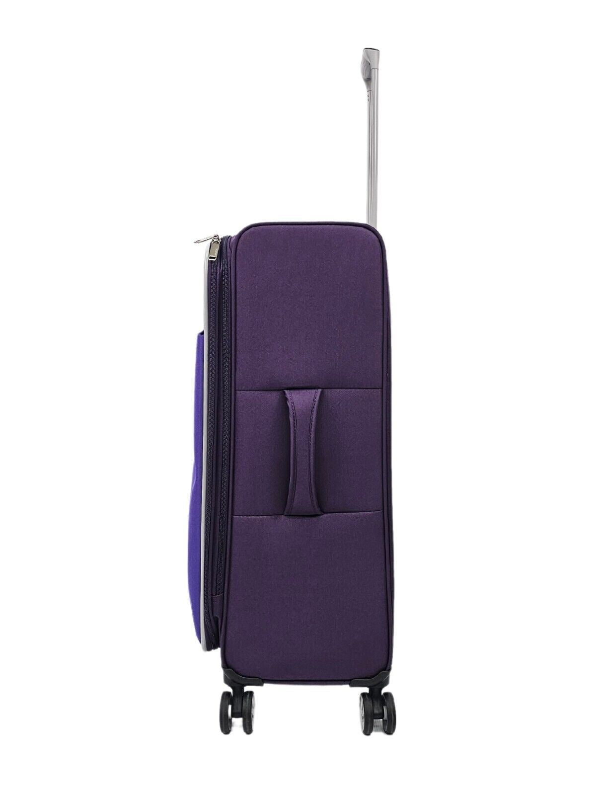 Lightweight Purple Cabin Suitcases 4 Wheel Luggage Travel Bag