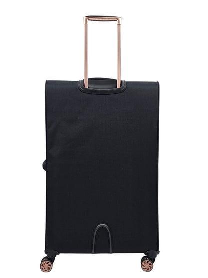 Birmingham Large Soft Shell Suitcase in Black
