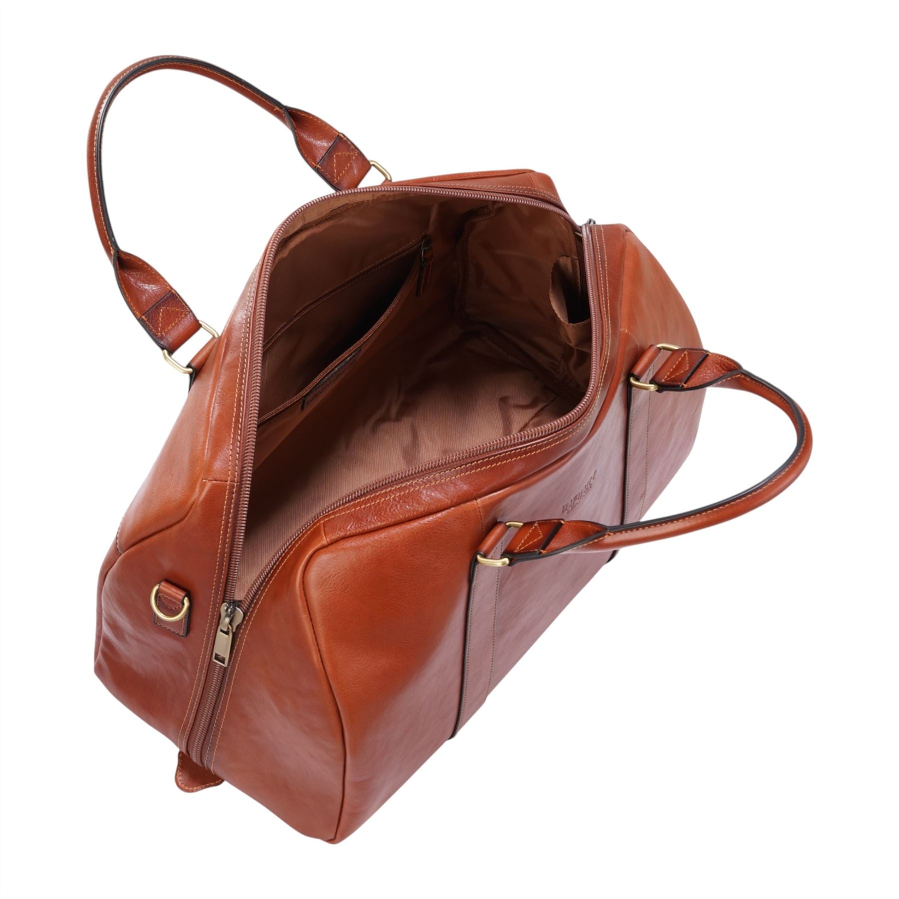 Vintage Genuine Leather Tan Holdall Duffle Gym Travel Bag - Atlas