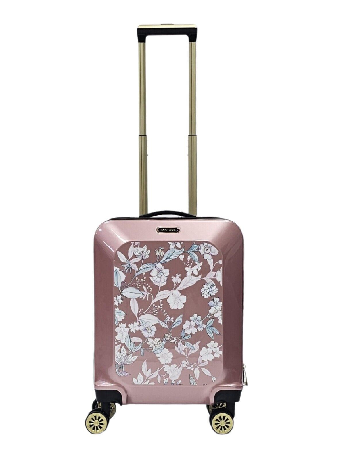 Hard Shell Cabin 4 Wheel Suitcase Flower Print Luggage