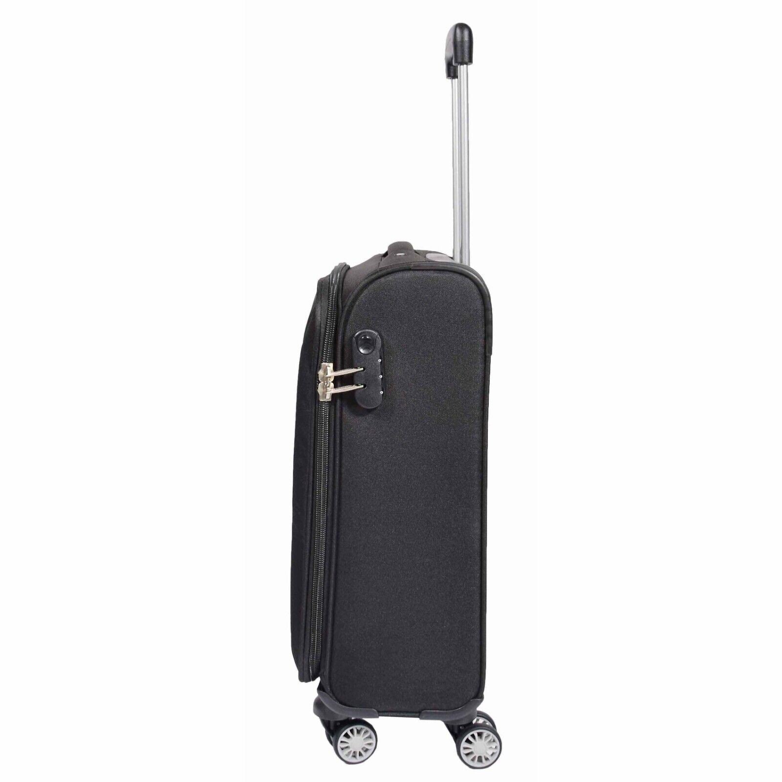 Lightweight Soft Casing Cabin Suitcase 8 Wheel Luggage Travel