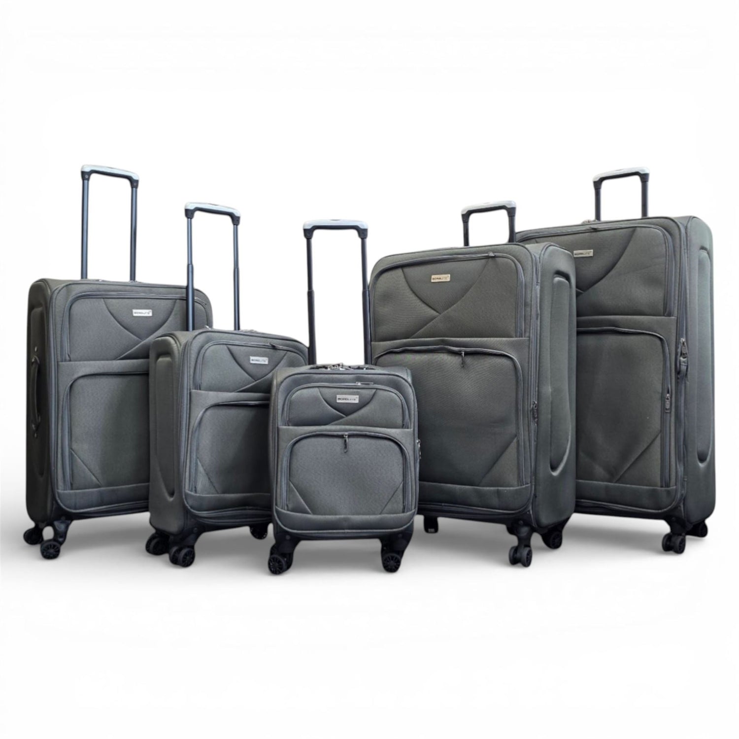 Nagoya Set of 5 Soft Shell Suitcase in Grey