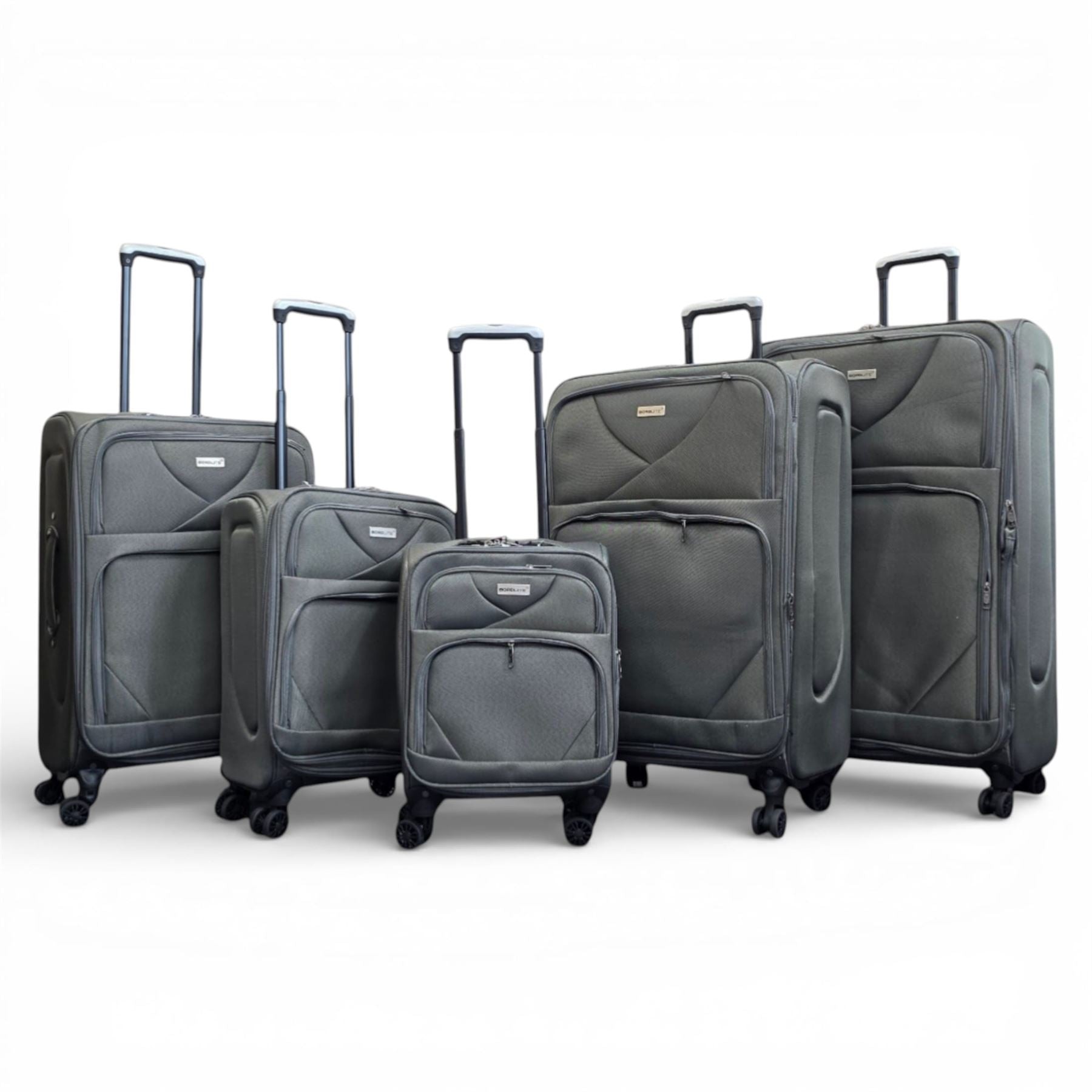 Nagoya Set of 5 Soft Shell Suitcase in Grey