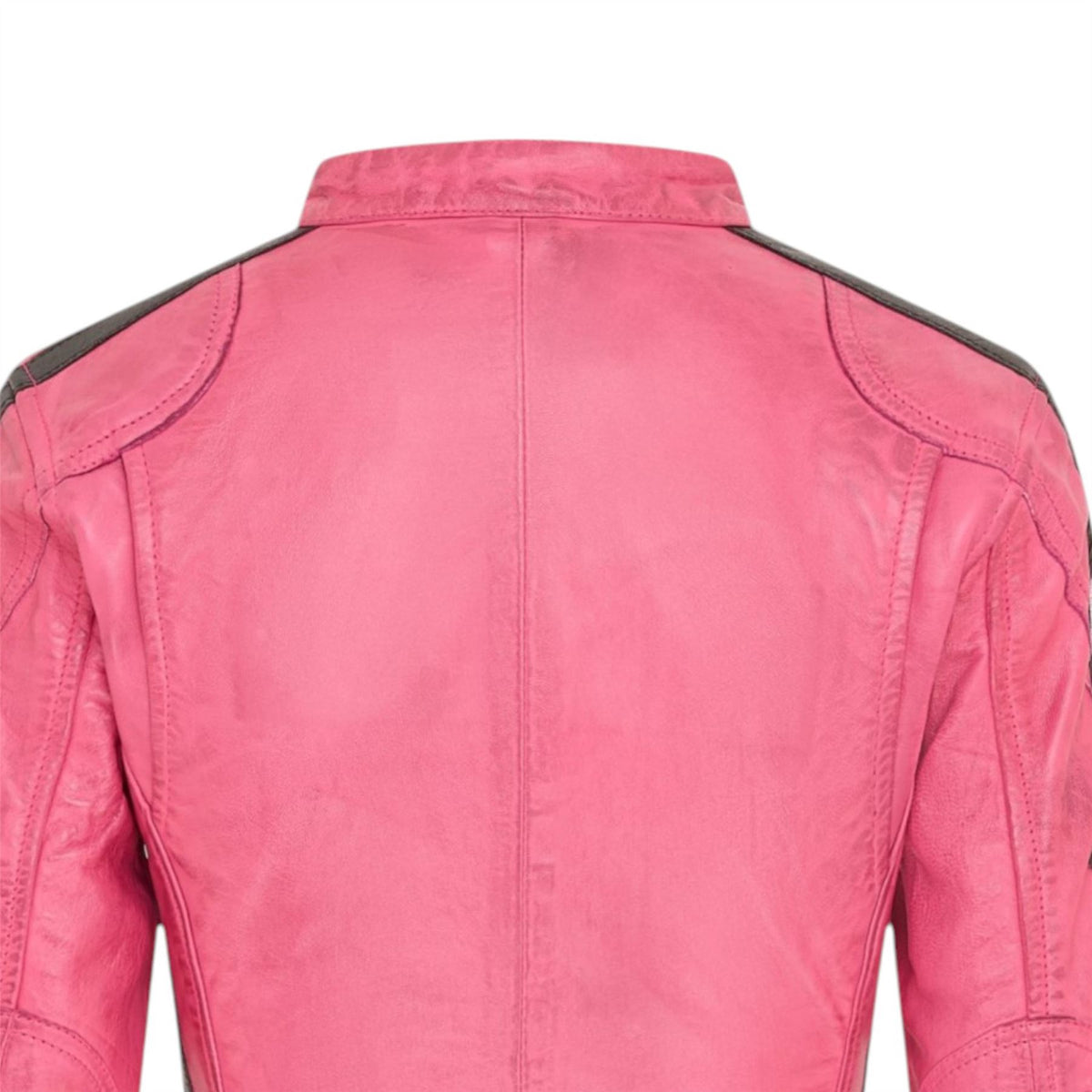 Womens Biker Racing Badges Leather Jacket-Eastleigh