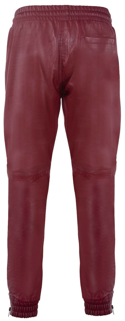 Mens Comfort  Leather Jogging Bottoms-Halifax