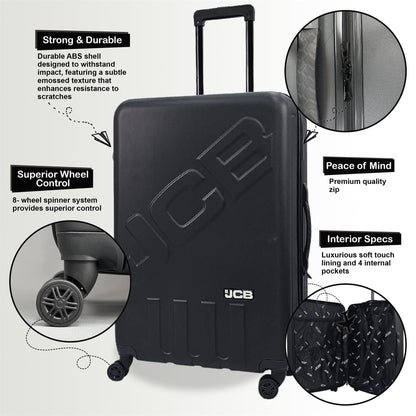Black Hard Shell Suitcase Set Luggage Travel Trolley Cabin Cases Lightweight Bag