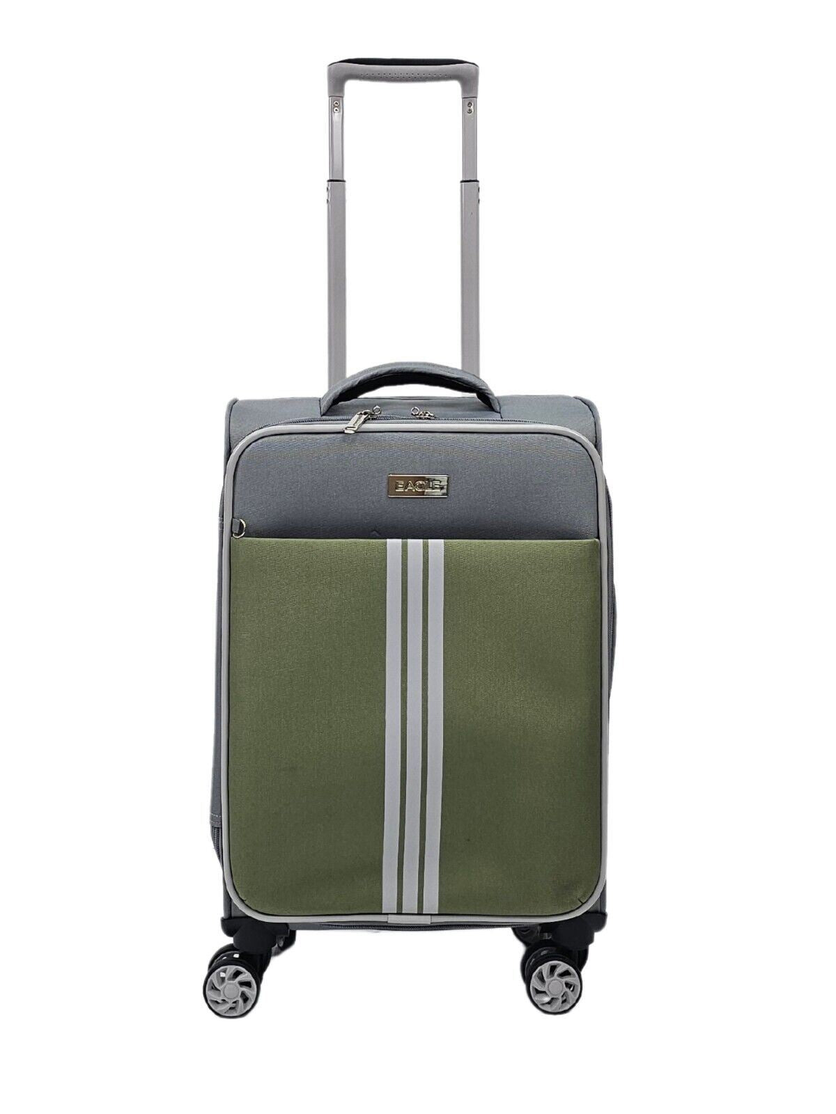Lightweight Grey Cabin Suitcases 4 Wheel Luggage Travel Bag - Upperclass Fashions 