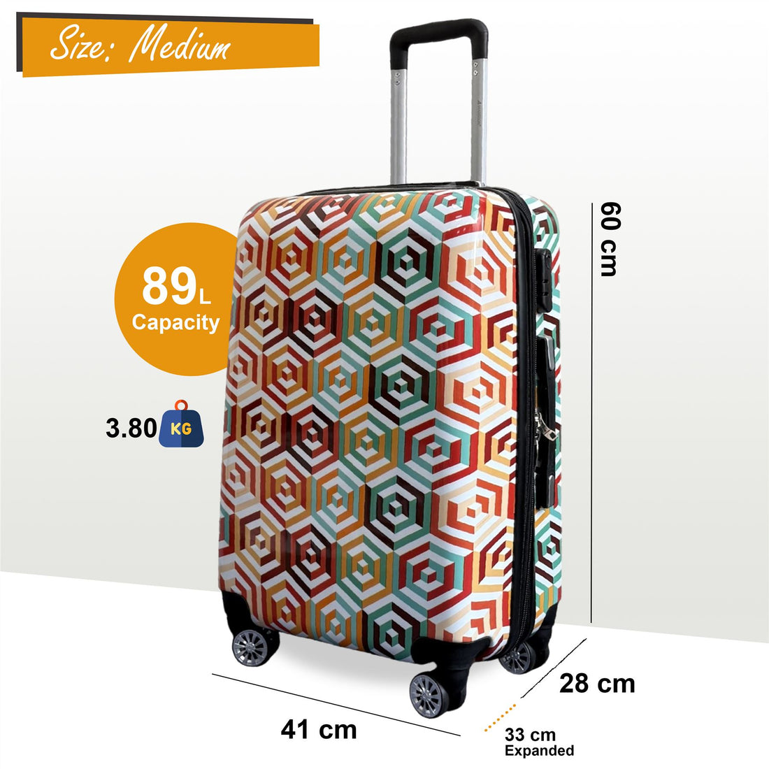 Ballina Medium Hard Shell Suitcase in Ombre