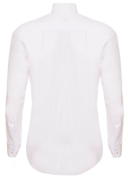 Mens Peaky Blinders Removable Collar Nehru White Collarless Shirt