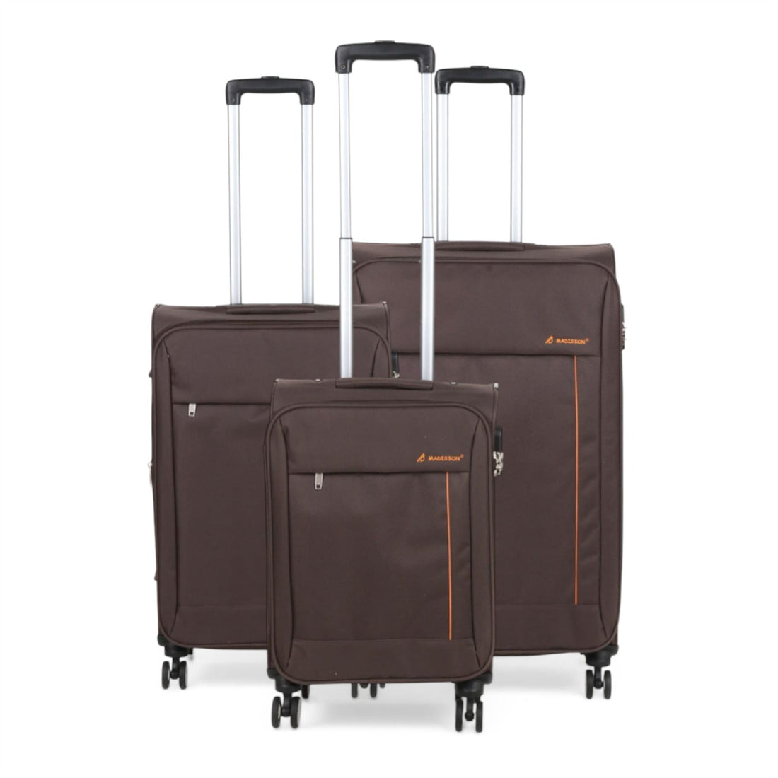 Carrollton Set of 3 Soft Shell Suitcase in Brown