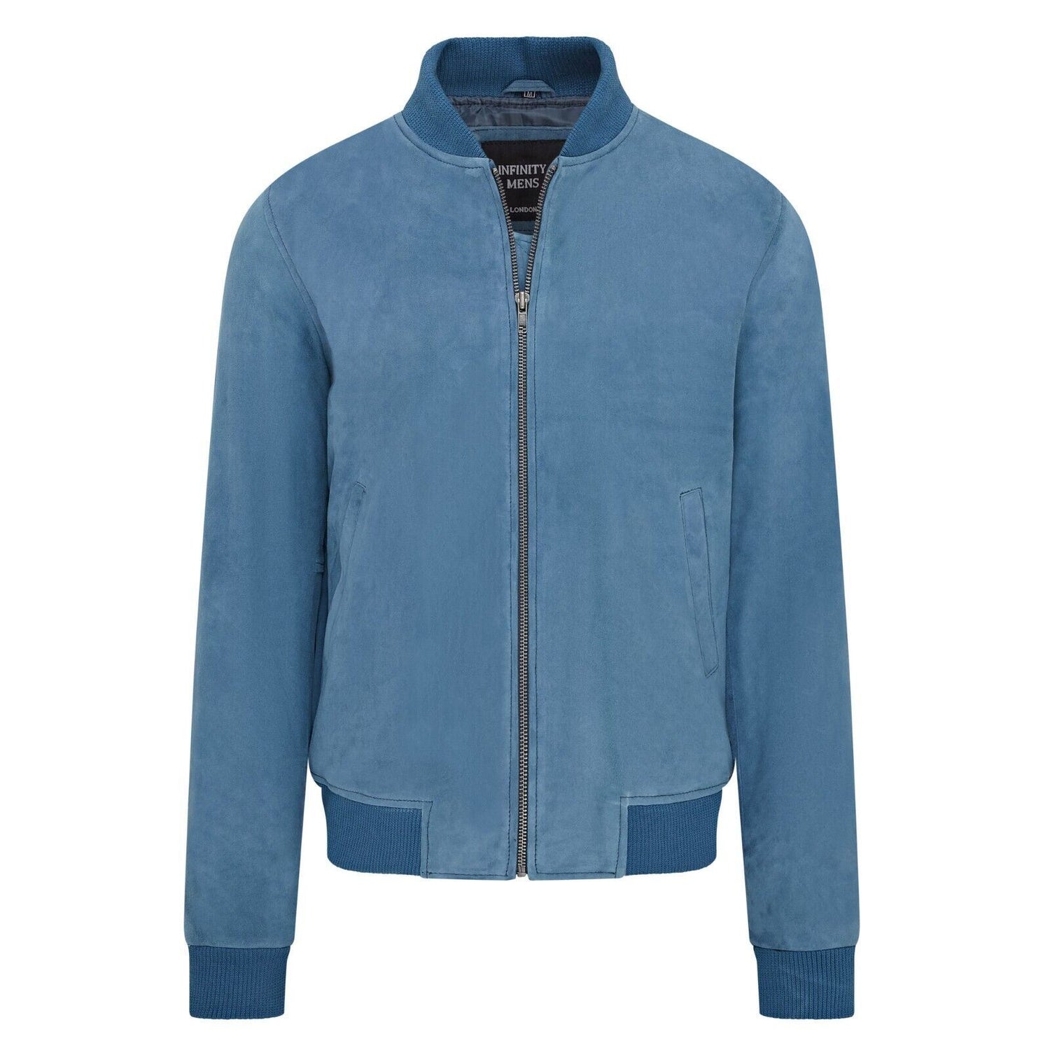 Mens Soft Goat Suede MA-1 Varsity Bomber Jacket  - Uxbridge