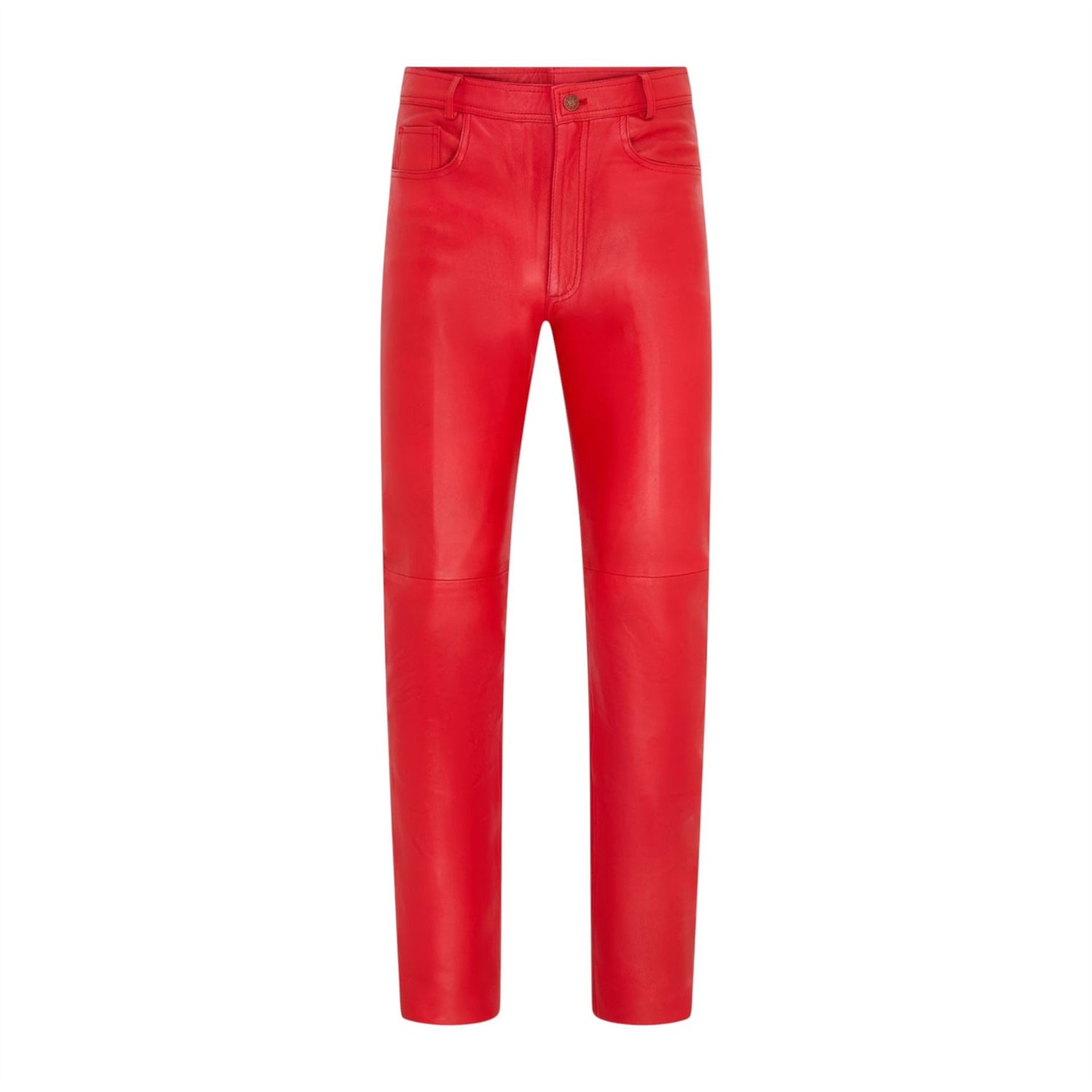 Mens Lamb Leather 501 Biker Jeans - Istanbul