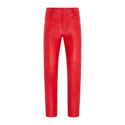 Mens Lamb Leather 501 Biker Jeans - Istanbul