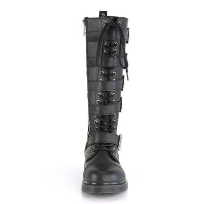 Demonia Bolt 425 Black Vegan Leather Knee High Boots