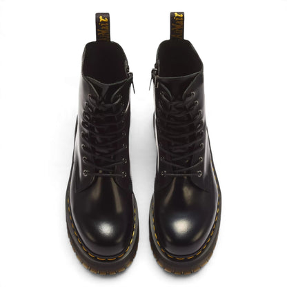Dr Martens Jadon Black Smooth Leather Platform Boots - 15265001