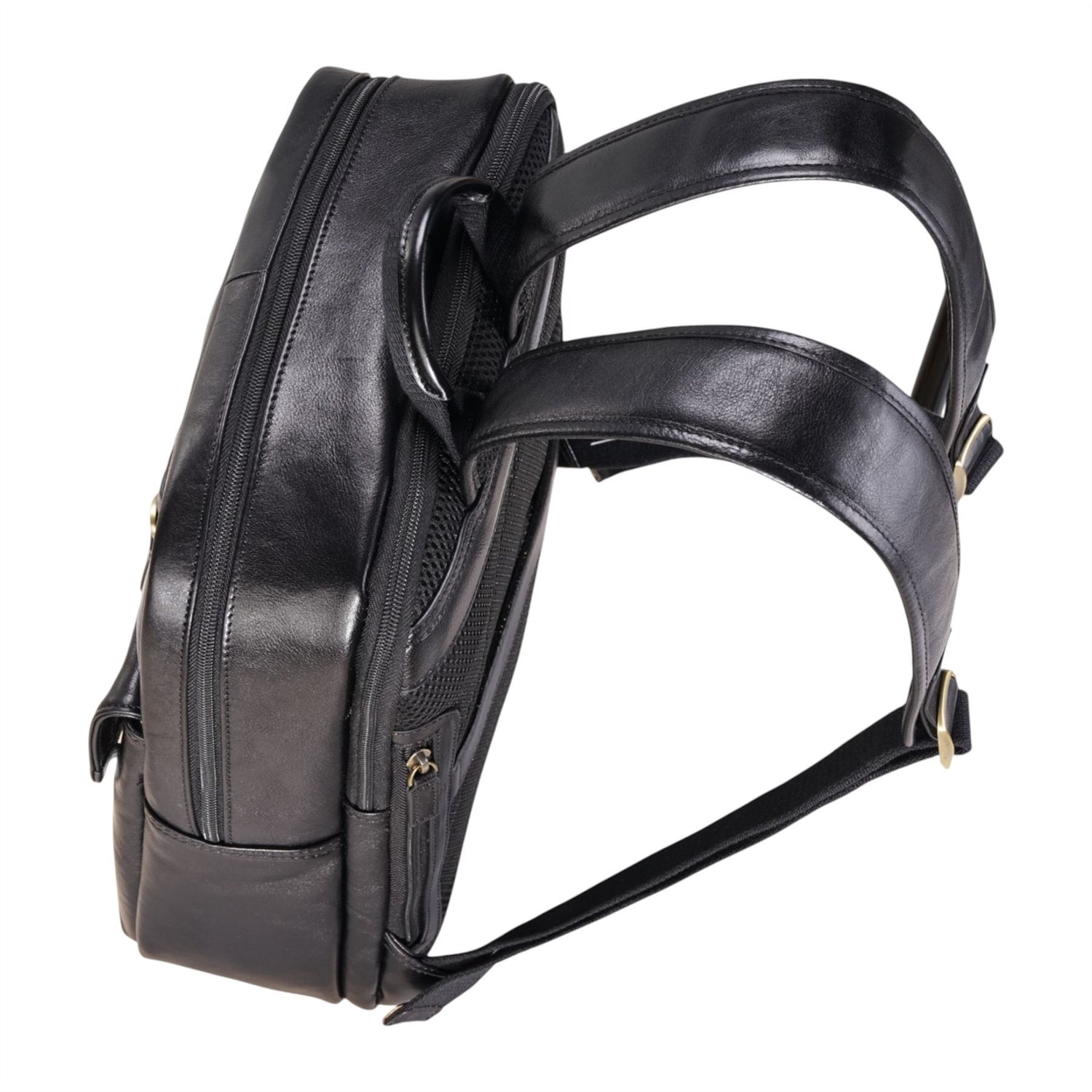 Genuine Leather Black Vintage Laptop Backpack Travel Bag - Cove