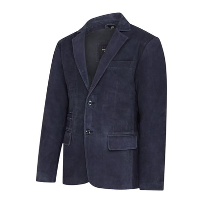 Mens Slim Goat Suede Italian Blazer Jacket-Somero
